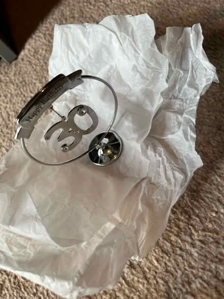 Photo of free 30th silver table decoration (SE10) #2