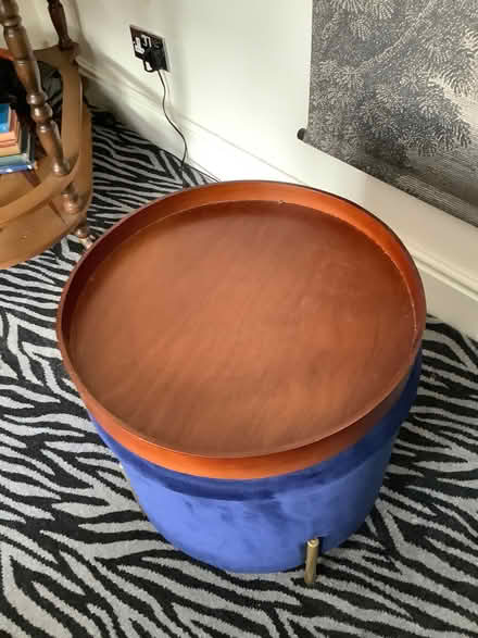 Photo of free Used! Navy Velvet Blue Footstall (Rochford SS4) #1