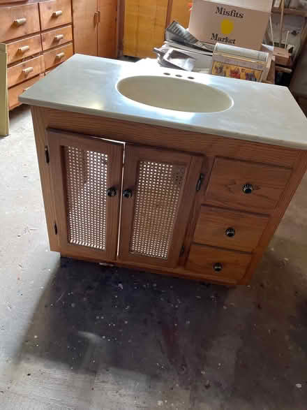 Photo of free Bathroom Cabinet (Queen Anne) #1