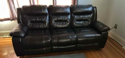 Photo of free Leather reclining couch (Northside San Jose) #1