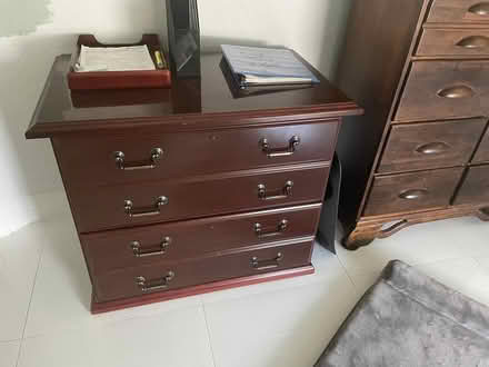 Photo of free wood 2 door filing cabinet (Bartow in Taylor landing) #1