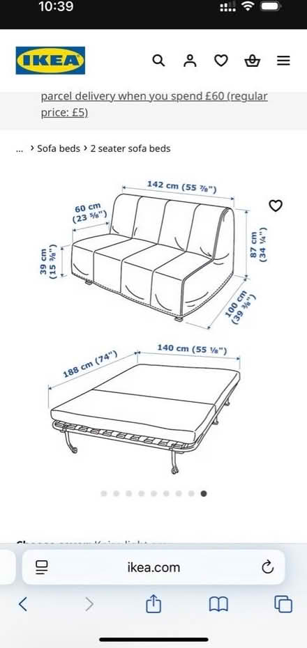 Photo of free IKEA Sofa Bed (Camden Town NW1) #4