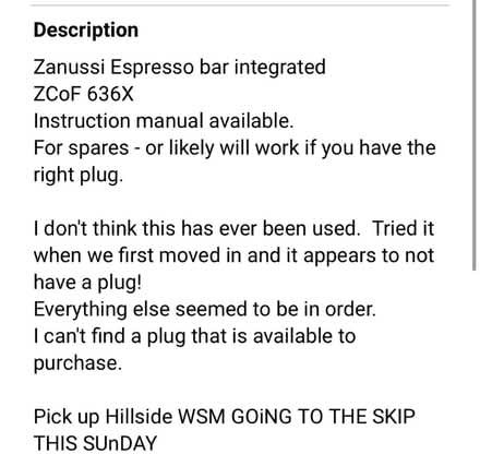 Photo of free Integrated Coffee Machine (BS23) #1