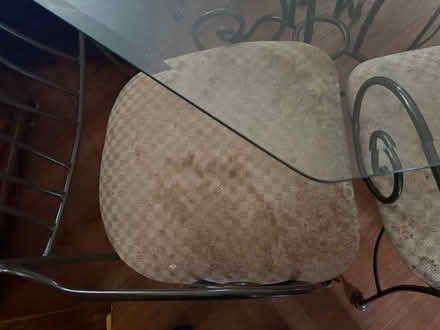 Photo of free Glass and metal table and 4 chairs (North Springfield) #3