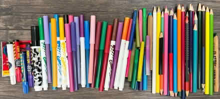 Photo of free Assorted Markers & Colored Pencils (Redwood City) #1