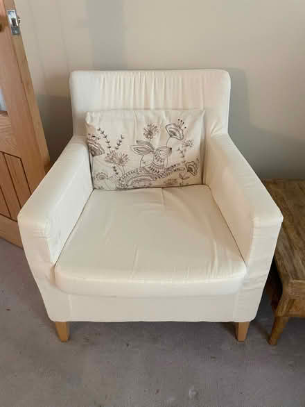 Photo of free Ikea tub chair plus cover (Audlem CW3) #1