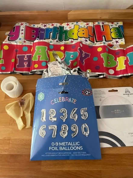 Photo of free Mixed birthday banners/ number balloons (Broughton PR3) #1