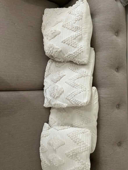 Photo of free Cushions x 4 white x 3 pink (CR3 Caterham on the hill) #2