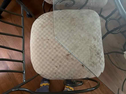 Photo of free Glass and metal table and 4 chairs (North Springfield) #2