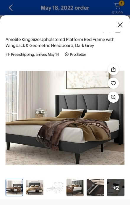 Photo of free King size bed frame and mattress (Cambridge Crossing Twenty20) #1