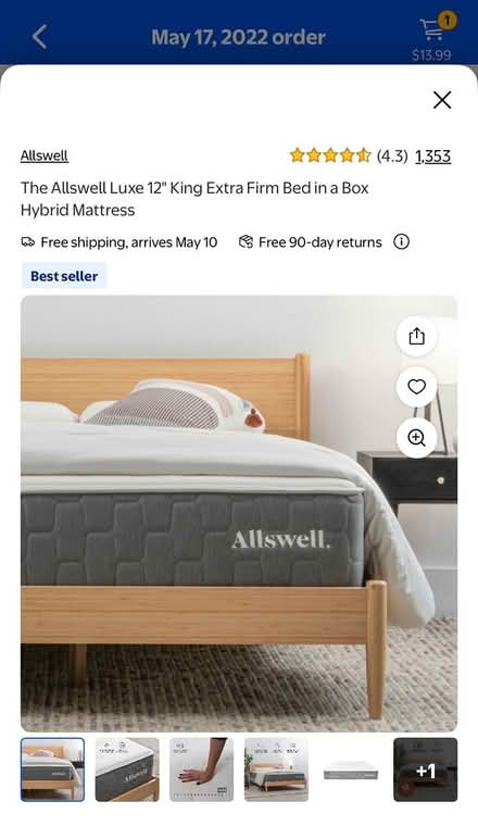 Photo of free King size bed frame and mattress (Cambridge Crossing Twenty20) #2