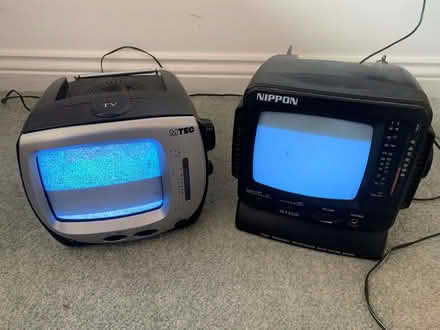 Photo of free Pair of old mini b&w tvs, very retro (Brownsover CV21) #1