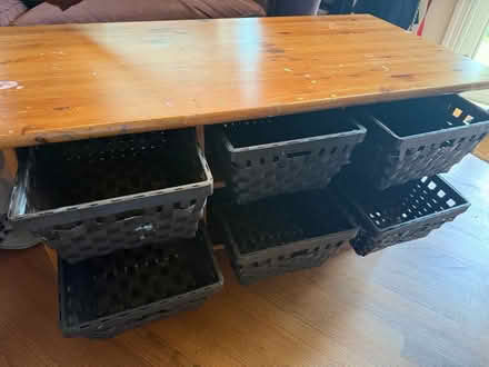 Photo of free Coffee table with baskets (North Springfield) #1