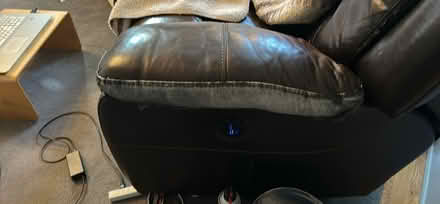 Photo of free Leather reclining couch (Northside San Jose) #2