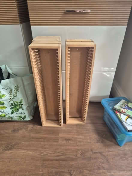 Photo of free 3 wooden Cd racks (Bengeo SG14) #1