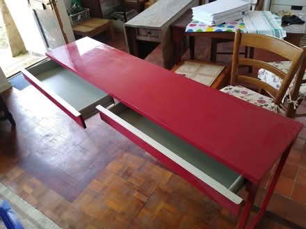 Photo of free Wide shallow desk with two drawers (Kings Sutton OX17) #3