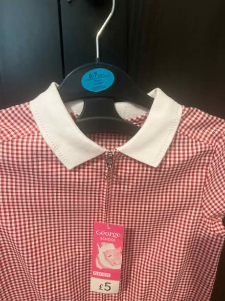 Photo of free Red check school uniform (TW13) #2