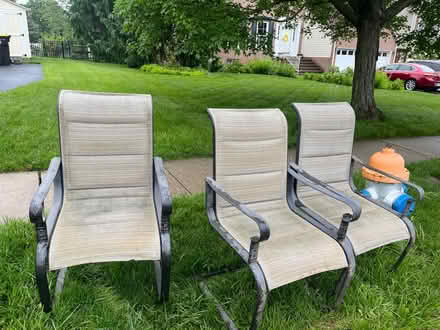 Photo of free 3 outside chairs at curb (Montgomeryville) #1