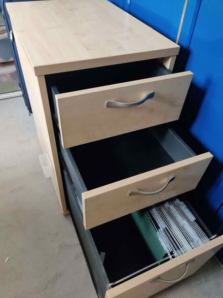 Photo of free 3 drawer filing cabinet - a bit north of Cirencester (Woodmancote GL7) #2