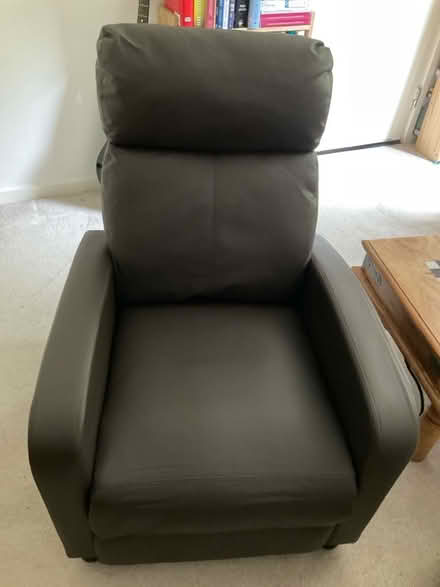 Photo of free Brown Leather-look reclining chair (Settle BD24) #1
