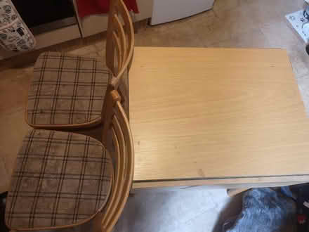 Photo of free Wooden kitchen table and two chairs (Wollaton NG8) #2