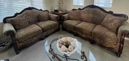 Photo of free Large sofa/loveseat (Heron Bay) #1