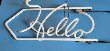 Photo of free "Hello" neon sign (Northwest Longmont) #1