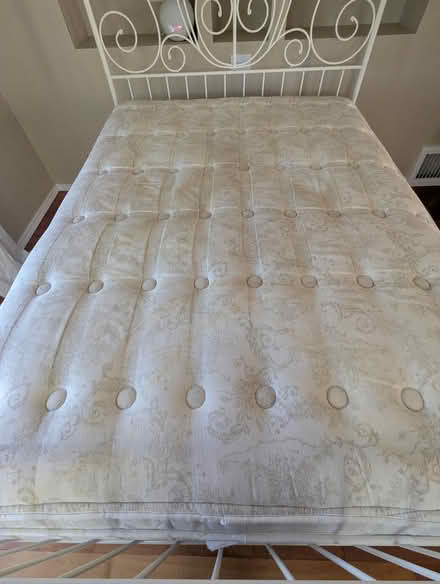 Photo of free Full size bed: frame + mattress (Lake City/Cedar Park) #3