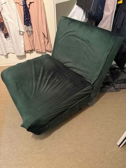 Photo of free Green Velvet Pull Out Chair Bed (Kemptown BN2) #1