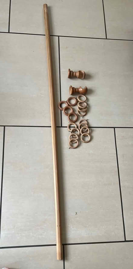 Photo of free 150cm curtain pole and fixings (Wimbledon SW19) #1