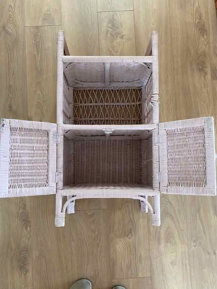 Photo of free Pink Wicker cupboard (Barnham) #2