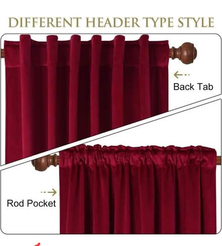 Photo of free SIX red velvet curtain panels (Flatbush/PLG) #4