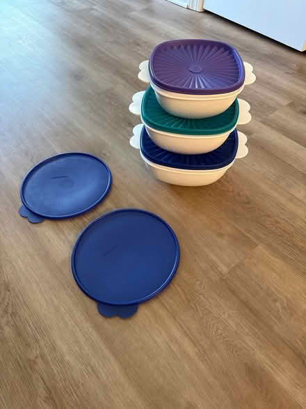 Photo of free Set of 3 Tupperware and lids (Brookhaven) #1
