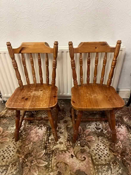 Photo of free Pine farmhouse chairs (West Wickham) #4