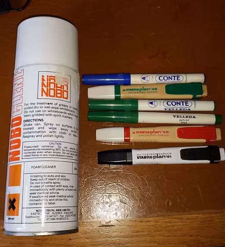 Photo of free Whiteboard markers and spray (Cuddington CW8) #1