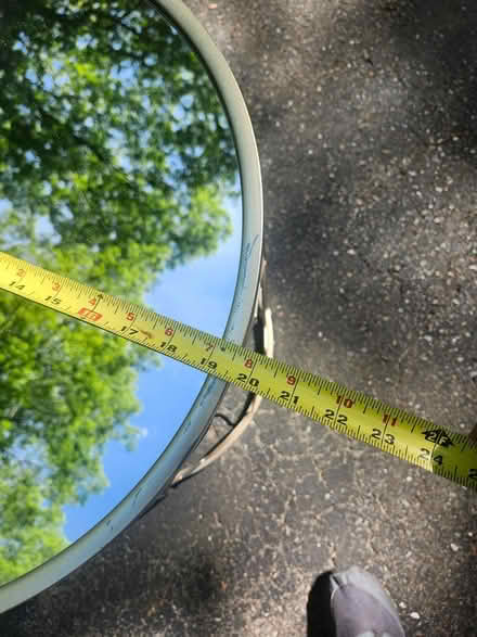 Photo of free Glass topped round metal table (Near Shaw's in Groton) #3