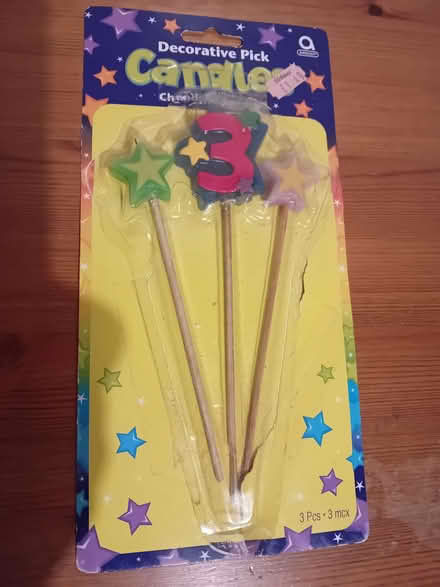 Photo of free Age 3 Birthday Candles (Station Area RG21) #1