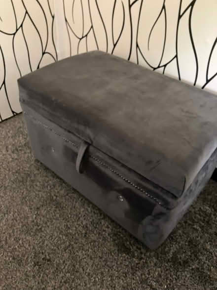 Photo of free Ottoman grey velvet (Shawforth OL12) #1
