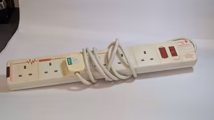Photo of free Extension cable with six sockets, white mains plug (Portsea PO1) #2