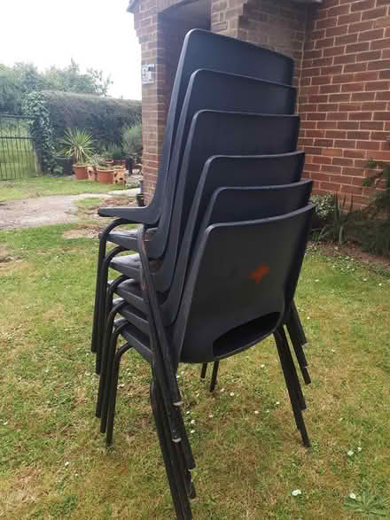 Photo of free 6 stacking chairs (Aldingbourne PO20) #3