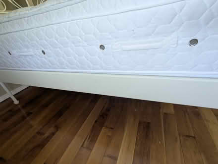 Photo of free Full size bed: frame + mattress (Lake City/Cedar Park) #2