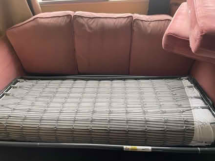 Photo of free Pink 3 seater pull-out sofa bed (Skerton) #4