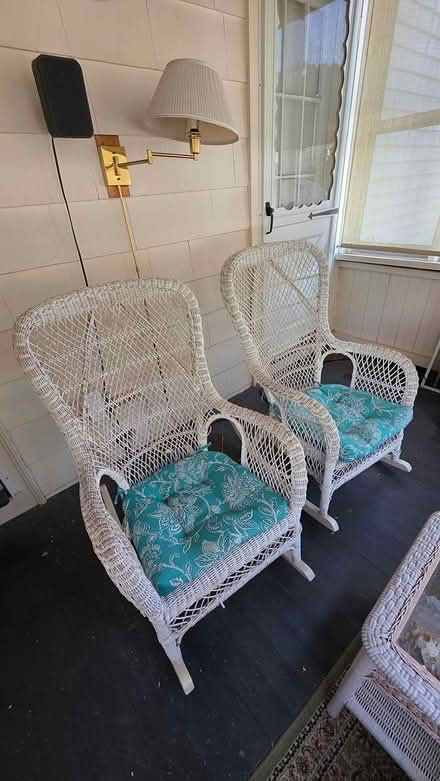 Photo of free 2 Wicker rocking chairs (West Medford) #1