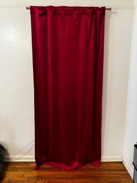 Photo of free SIX red velvet curtain panels (Flatbush/PLG) #2