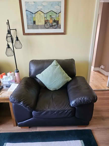 Photo of free 3 peice leather suite with footstall (North Tonbridge TN10) #2