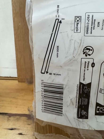 Photo of free 3x solid oak upstand (G12 Hillhead) #4