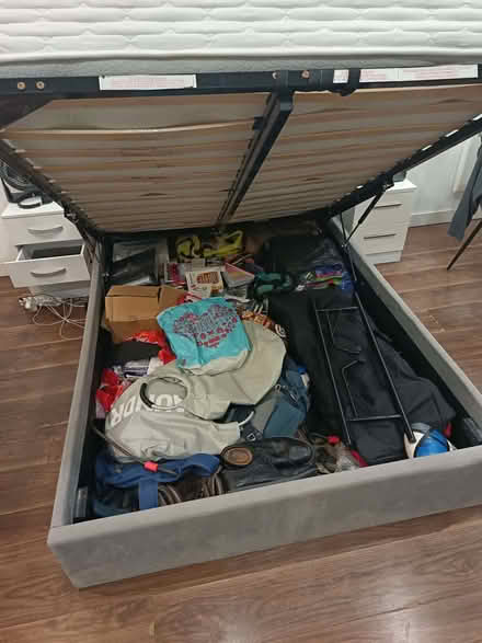 Photo of free Double Mattress + Ottoman Bed Frame (MediaCityUK M50) #3