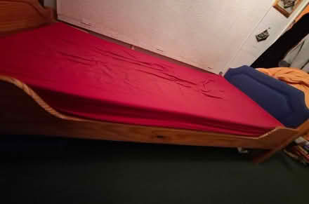 Photo of free Single pine bed (leominster) #3