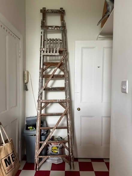Photo of free Large Wooden stepladder 2.5m fold (G12 Hillhead) #1