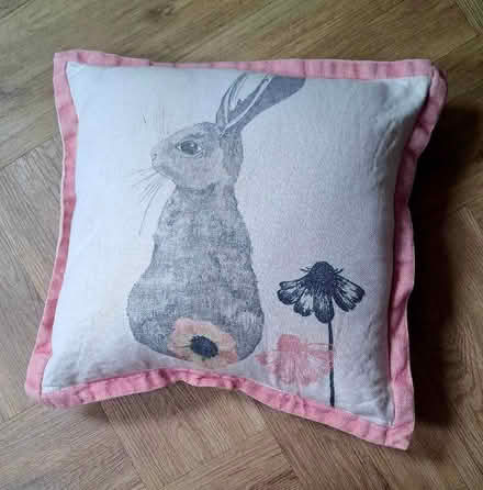 Photo of free Rabbit print cushion (Boughton Monchelsea ME17) #1